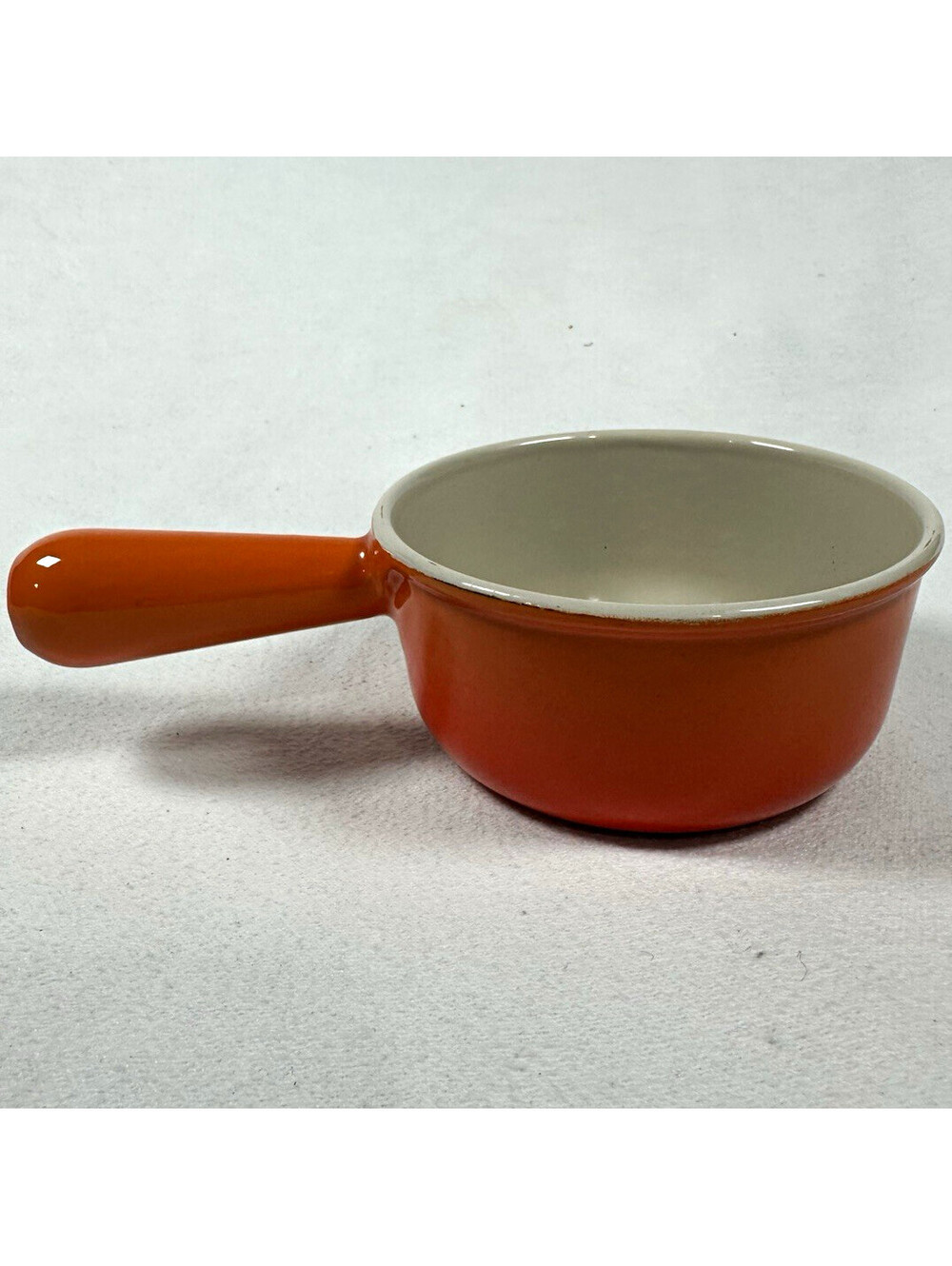 Le Creuset 14 Orange Enameled Cast Iron Saucepan 0.5 Qt Long Handle